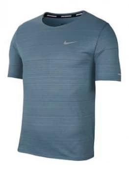 Image of Nike Miler Running Top - Blue, Size 2XL, Men