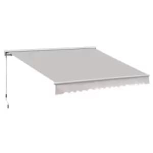 Image of Outsunny Garden Door Awning Retractable Canopy Electric Patio Shelter 3M