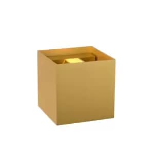 Image of Lucide Xio Modern Up Down Wall Light LED Dim. G9 1x4W 2700K Matt Gold Brass