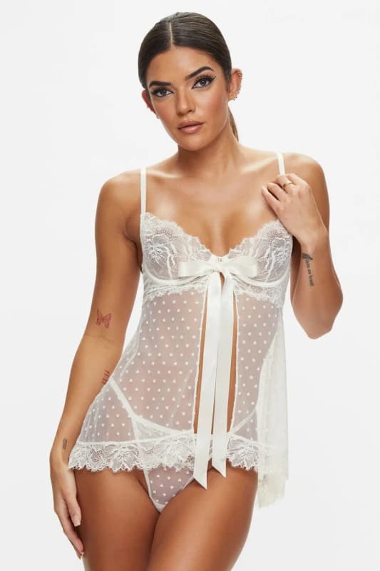 Image of Ann Summers Ann Summers Bon Bon Babydoll Ivory Female 2XL BB69605