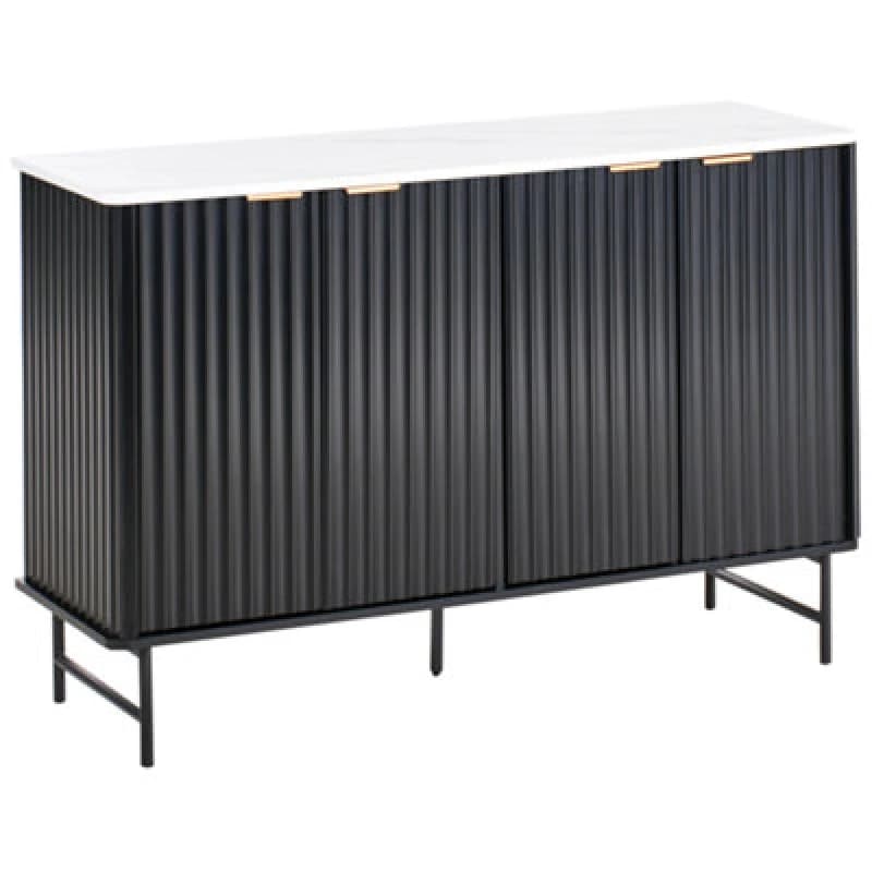 Image of Beliani Cabinet Glastonbury Marble/ Black