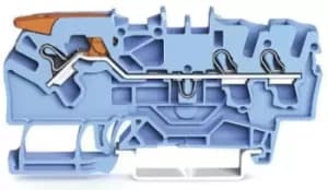 Image of Wago Blue 2102 Terminal Block, 18 12 AWG, 22 12 AWG, 0.25 4 mm, 0.75 4 mm, ATEX,