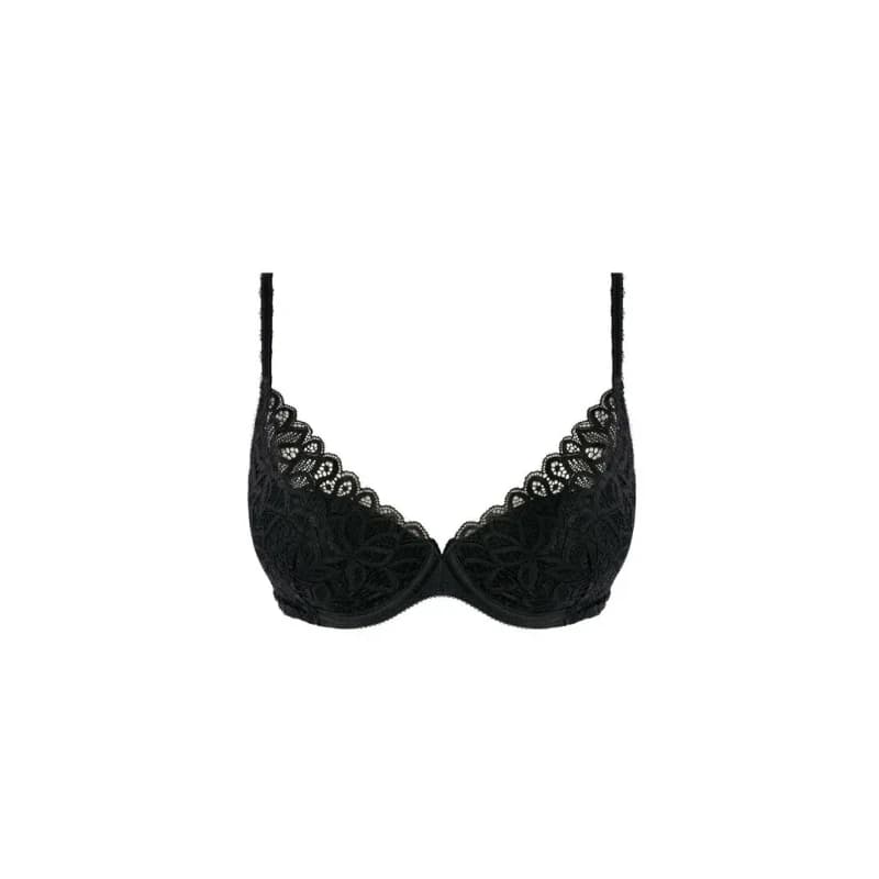 Image of Wacoal Womens underwired plunge bra Wacoal Raffine Noir Female 105B