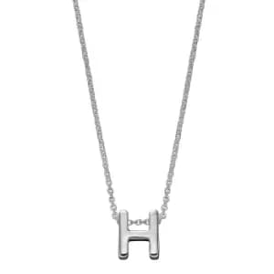 Image of Sterling Silver Alphabet Letter H Necklace