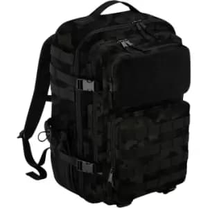 Image of Molle Tactical Camo 35L Backpack (One Size) (Black/Green) - Bagbase