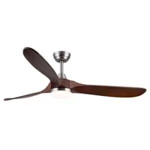 Image of Yenbig 3 Blade DC LED Ceiling 15W CCT Dark Wood