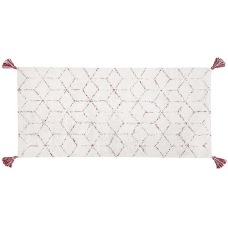 Image of Beliani Rug Sakarya White 80 X 150 Cm Cotton