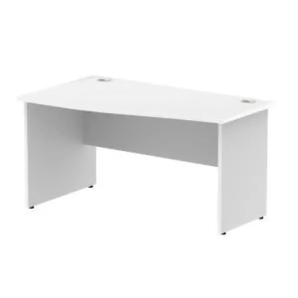 Image of Impulse 1400600 Left Hand Panel End Leg Wave Desk White MI003032 DYNMI003032