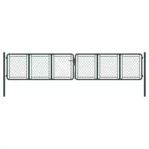 Image of Vidaxl Garden Gate Steel 400X75cm Green