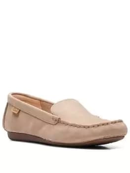 Image of Clarks Freckle Walk Shoes - Sand Nubuck, Sand, Size 8, Women