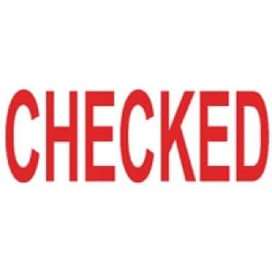 Image of Colop Green Line Word Stamp Checked Red C144837CHE