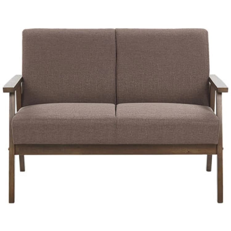 Image of Beliani Sofa 2 Seater Asnes Fabric Brown