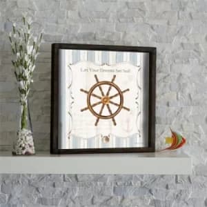 Image of KZM573 Brown Blue White Decorative Framed MDF Painting