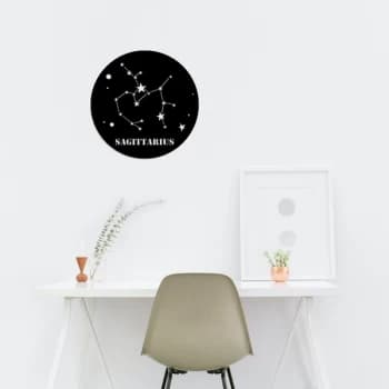 Image of Sag?ttar?us Horoscope - Black Decorative Metal Wall Accessory
