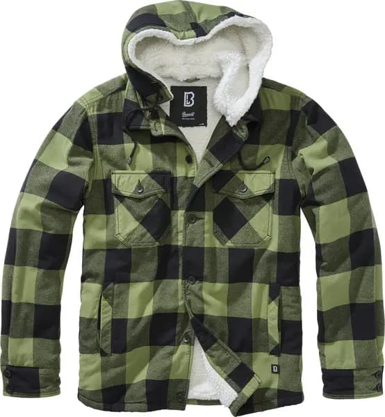 Image of Brandit Lumberjacket Hooded Between-seasons Jacket Black olive XXL Men