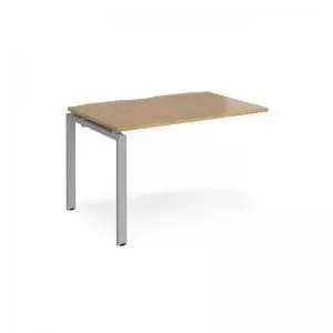 Image of Adapt add on unit single 1200mm x 800mm - silver frame and oak top