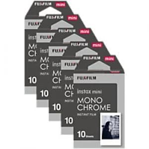 Image of Fujifilm Instant Photo Film Monochrome Suitable for instax Mini Pack of 50