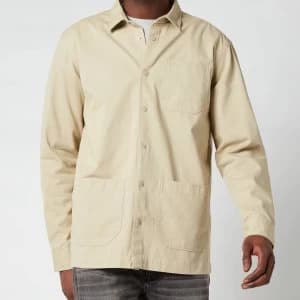 Image of Barbour International Mens Worker Overshirt - Washed Stone - S