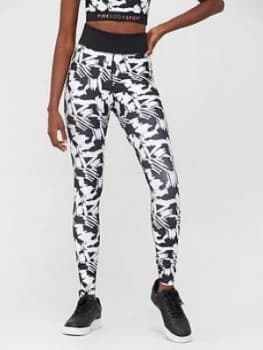Image of Pink Soda Scribble Leggings - Black/White