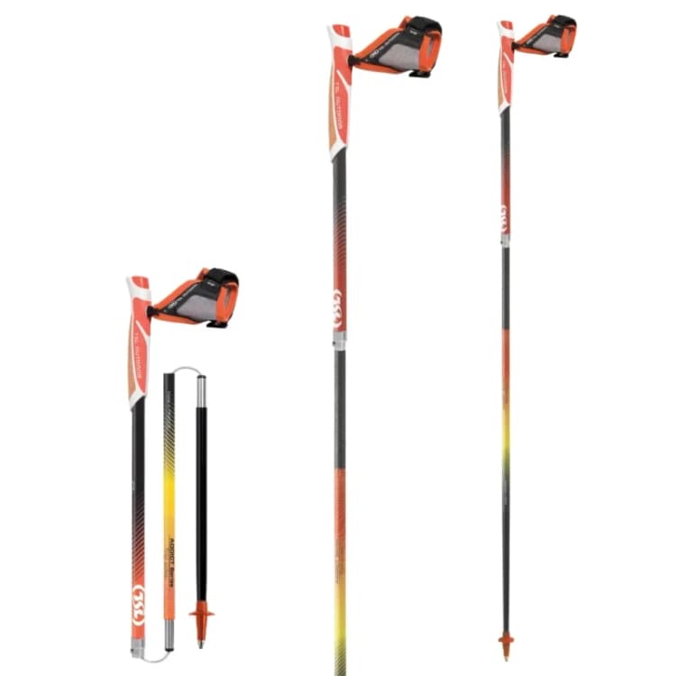 Image of Trail stick TSL Trail Carbon 4 Cork Fire Orange Unisex 135 cm