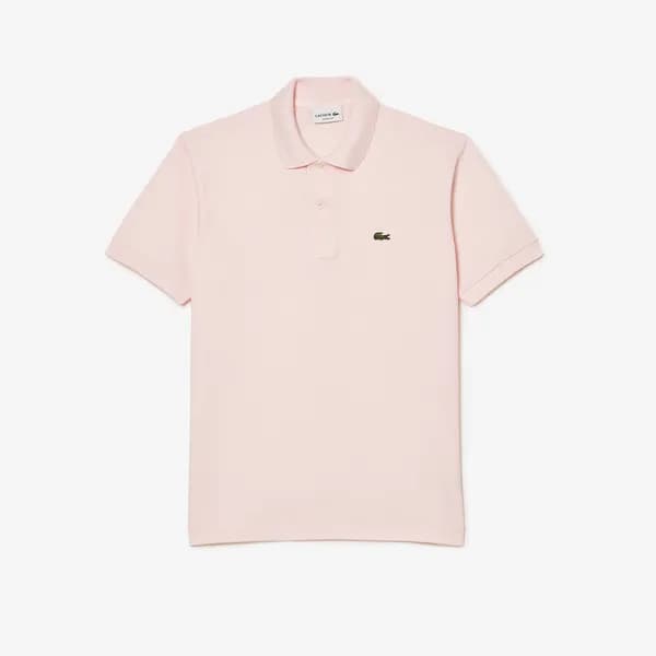 Image of Lacoste Classic Fit Polo Shirt Light Pink S