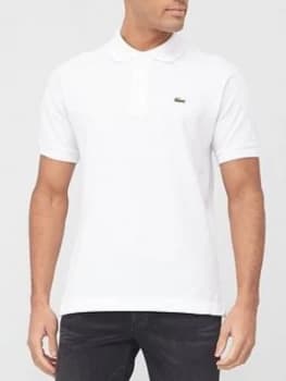 Image of Lacoste Plain Polo with Croc - White, Size 2XL, Men