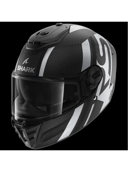 Image of Shark Spartan RS Carbon Shawn Mat Carbon Black Silver DKS Full Face Helmet XL