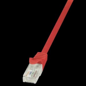 Image of Patch Cord RJ45 CAT.5e U/UTP Red - 2m Copper/Aluminium