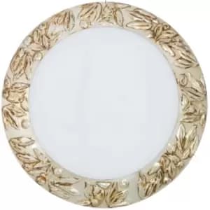 Image of Kolarz Serena Glass Decorative Flush Ceiling Light 3 Light Chrome
