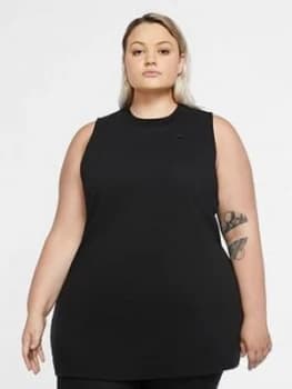 Image of Nike NSW Tunic Top (Curve) - Black, Size 22-24=2X, Women