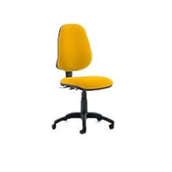 Image of Dynamic Independent Seat & Back Task Operator Chair Without Arms Eclipse Plus III Senna Yellow Seat High Back