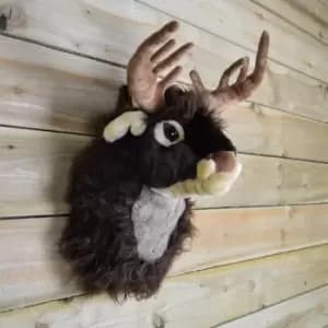 Image of 40cm 16" Singing Plush Taxidermy Reindeer Head Christmas Wall Decoration