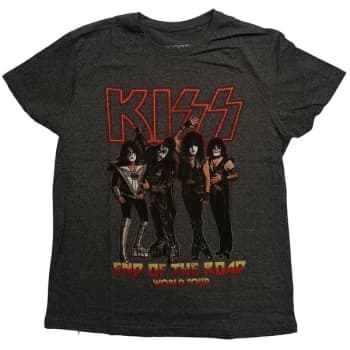 Image of KISS - End of the Road Tour Unisex Large T-Shirt - Grey/ Black