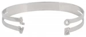 Image of "Mya Bay Stainless Steel "love 2 Bangle With Stones JC-LO-01. Jewellery