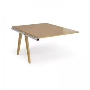 Image of Fuze add on units back to back 1200mm x 1600mm - white frame and oak