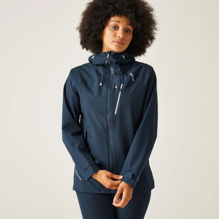 Image of Regatta Womens/Ladies Birchdale Waterproof Durable Hooded Jacket Coat 14 - Bust 38' (97cm) NAVY RWW300-540-14