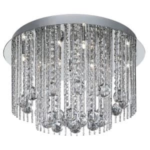 Image of 8 Light Crystal Chandelier Chrome Finish, G4 Bulb