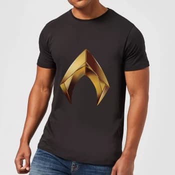 Image of Aquaman Symbol Mens T-Shirt - Black - 3XL - Black
