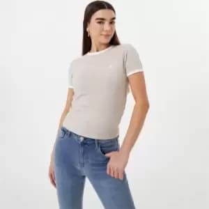 Image of Jack Wills Trinkey Ringer T-Shirt - Beige