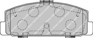 Image of Ferodo FDB1721 Brake Pad Set Rear Axle Premier Car