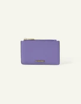 Image of Accessorize Womens Classic Zip Card Holder Blue, Size: 8x13cm