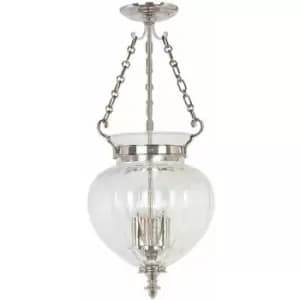 Image of Loops - 3 Bulb Ceiling Pendant Light Fitting Highly Polished Nickel LED E14 60W