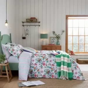 Image of Joules Indienne Floral Cotton Duvet Cover Set Multi - Multi
