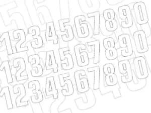 Image of BLACKBIRD Race Number 8 13x7cm White, white
