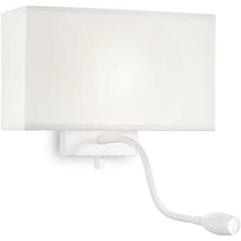 Image of Ideal Lux Hotel - LED 2 Light Wall Light White
