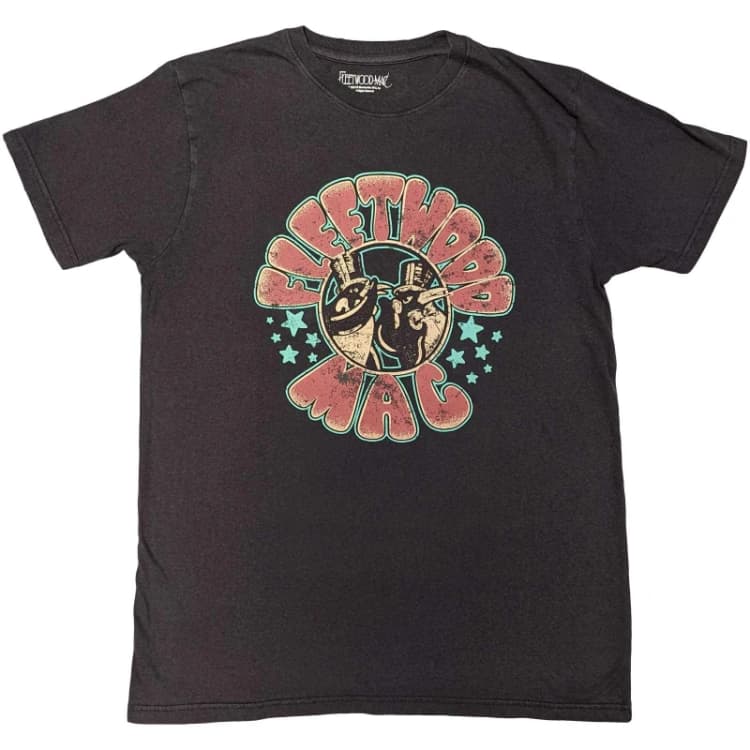Image of Fleetwood Mac Fleetwood Mac Men Stars & Penguins T-Shirt in Black Size: large Black L Male 5063377348477