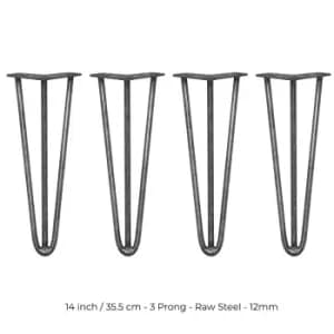 Image of SkiSki 4 X Hairpin Leg - 14 - Unfinished - 3 Prong - 12M