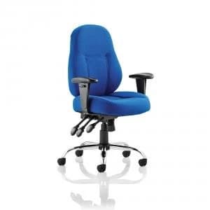 Image of Trexus Storm Task Operator Chair With Arms Fabric Blue Ref OP000128