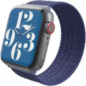 Image of GEAR4 IWatch Compatible with Apple Watch 42/44/45mm Braided Solo Loop Band SM Navy Blue