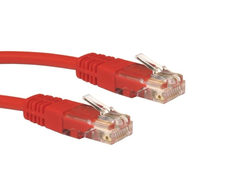 Image of Cables Direct 1m Cat5e networking cable Red U/UTP (UTP)